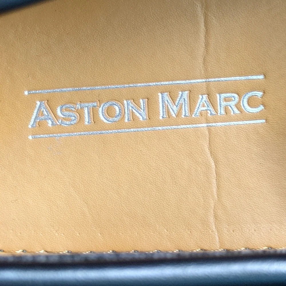 Aston Marc Shoes Mens Walk 02 Black 9.5‎ Driving Loafers Breathable Comfort NEW